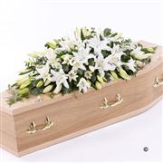 Lily Casket Spray - White 5ft