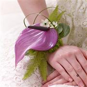 Purple Anthurium Wrist Corsage